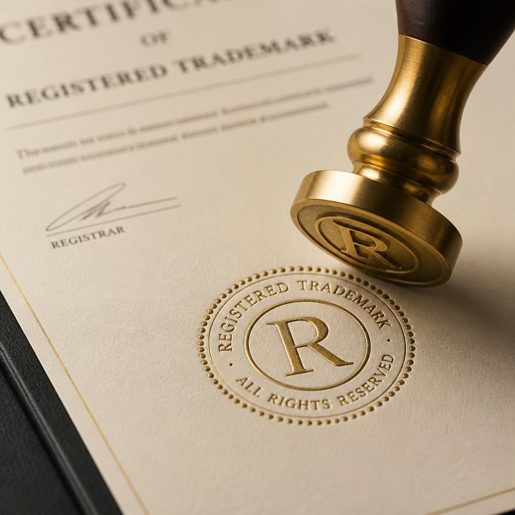 Registered trademark seal detail